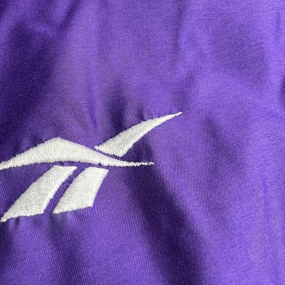 Vintage Reebok Purple Pullover Windbreaker Jacket Men’s XXL – V-Neck Lined Nylon - Picture 6 of 7